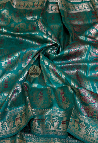 Swarnachari Silk Saree | Bengal Handloom Zari Memory