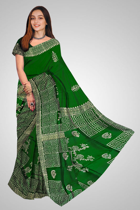 Buy Pure Silk Saree UK – Front view of Bengal handloom saree