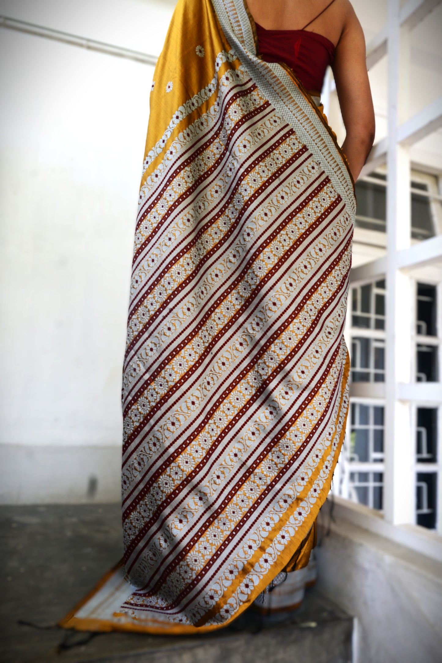 Shop Saree with Blouse – Assam mulberry silk blouse style