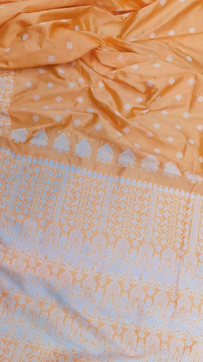 Shop Pure Silk Saree online – saree styled with matching blouse