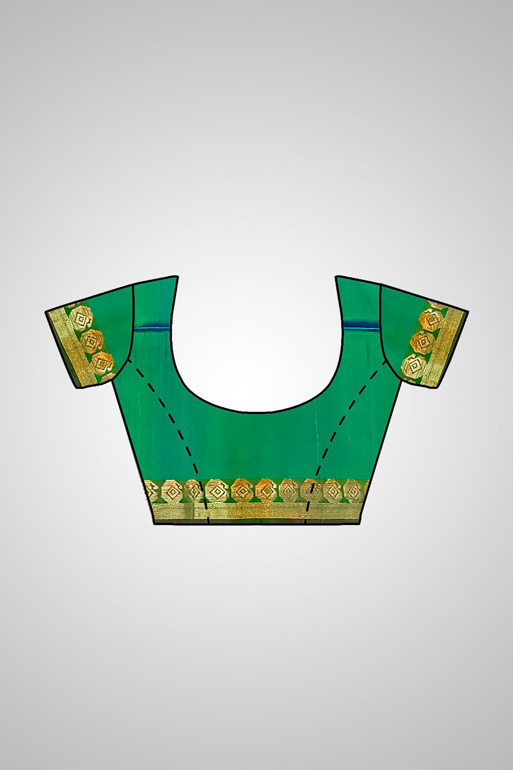 Buy Elegant Pure Silk Saree – Saree and blouse view together