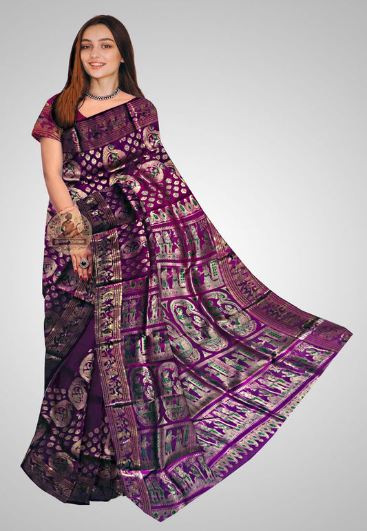 Buy Handloom Swarnachari Pure Silk Saree online – front view