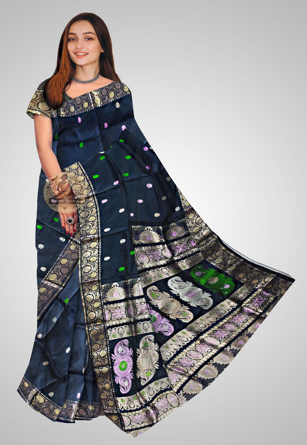 Buy Swarnachari Silk Saree online – Traditional Handloom Swarnachari Silk front view