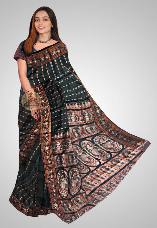 Buy Handloom Swarnachari Silk Saree online – front view