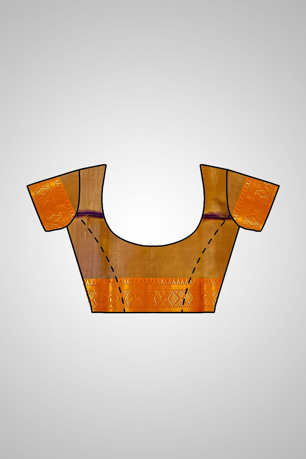 Buy Majestic Magenta Bengal Pure Silk Saree online – Saree blouse view