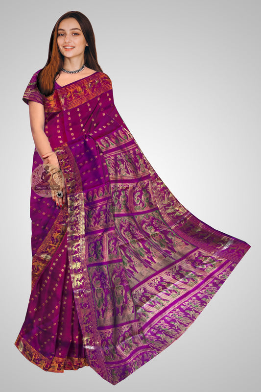 Buy Swarnachari Silk Saree online – Front view showcasing regal pallu and body