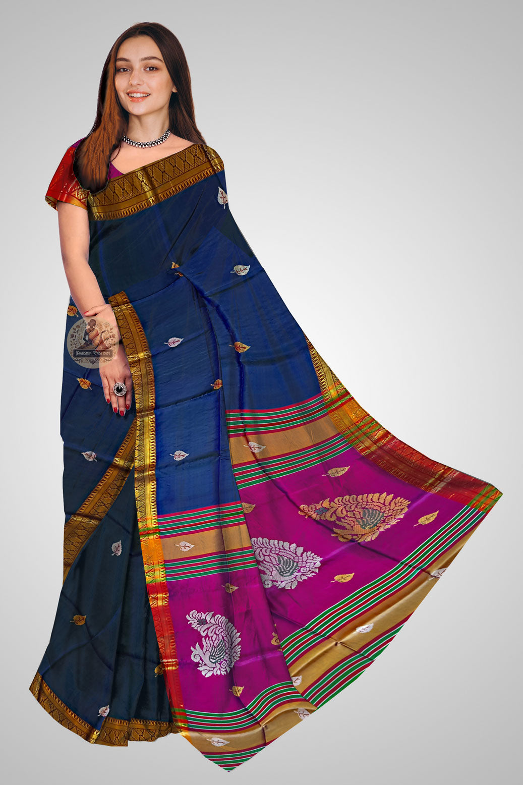 Buy Pure Silk Saree online – Pure Silk Saree front view