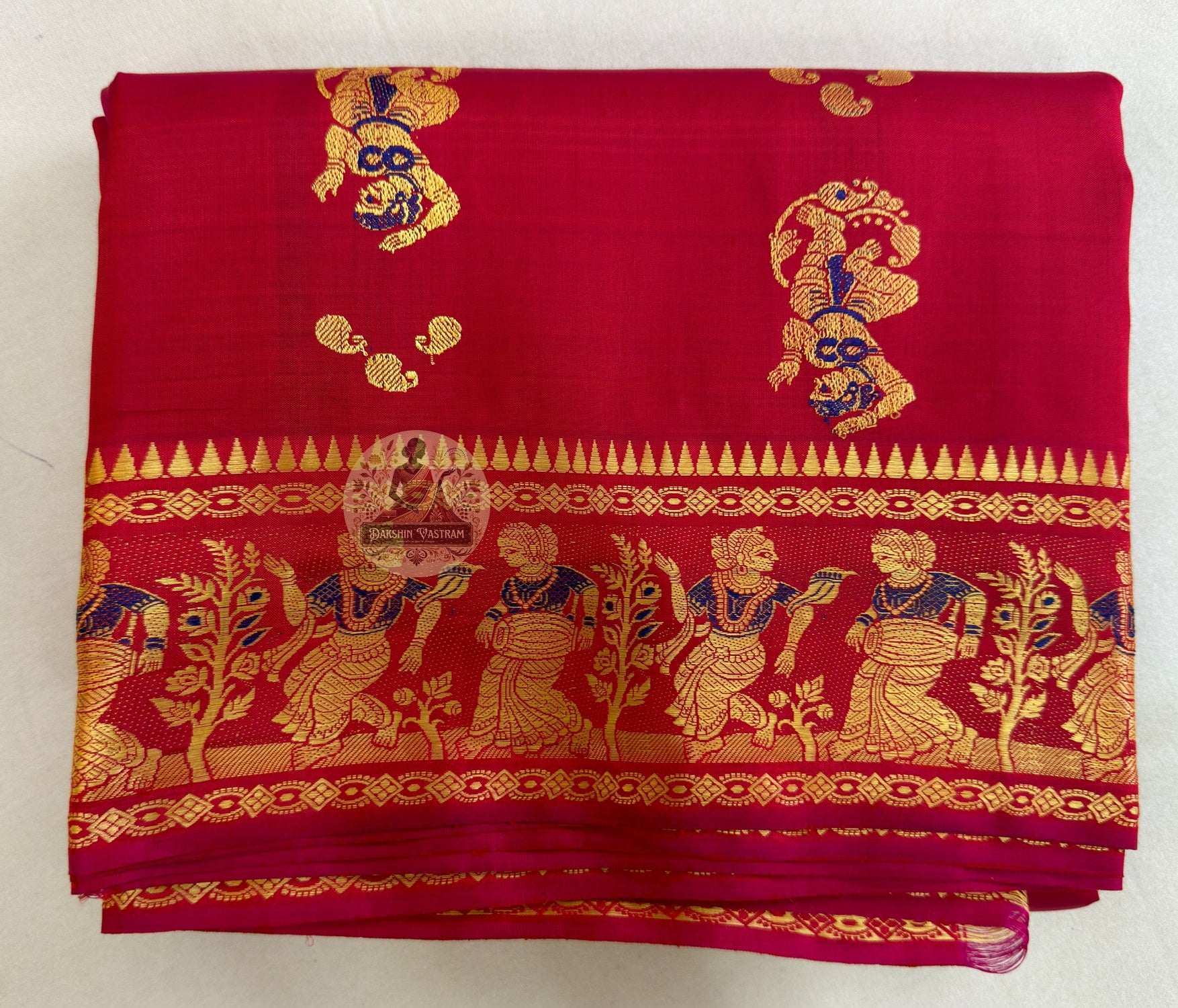 Shop Baluchari Silk Saree online – Full saree flat display