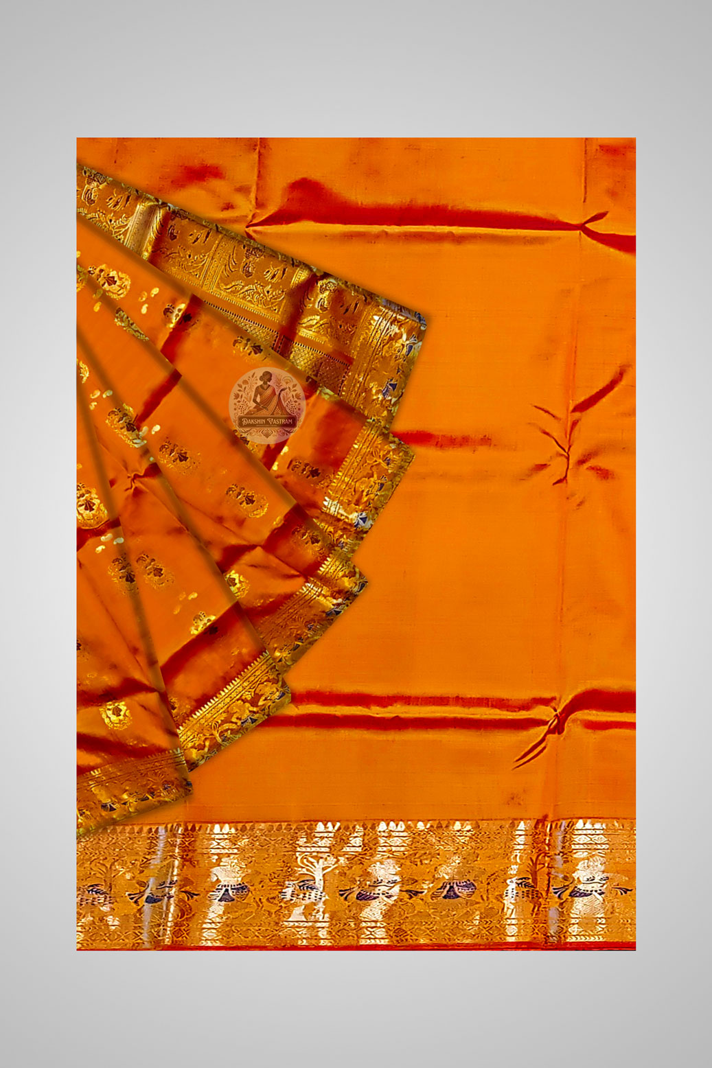 Buy Swarnachari Silk Saree online – Full saree display with cultural detailing