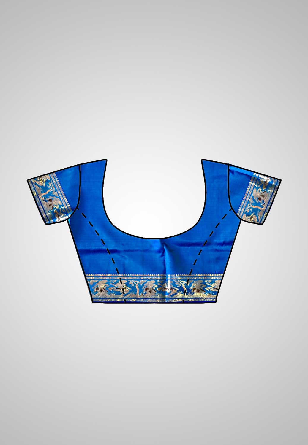 Buy Handloom Swarnachari Silk Saree online – blouse view