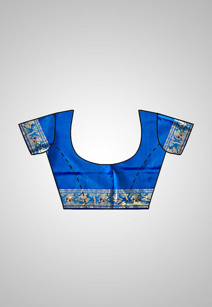 Buy Handloom Swarnachari Silk Saree online – blouse view