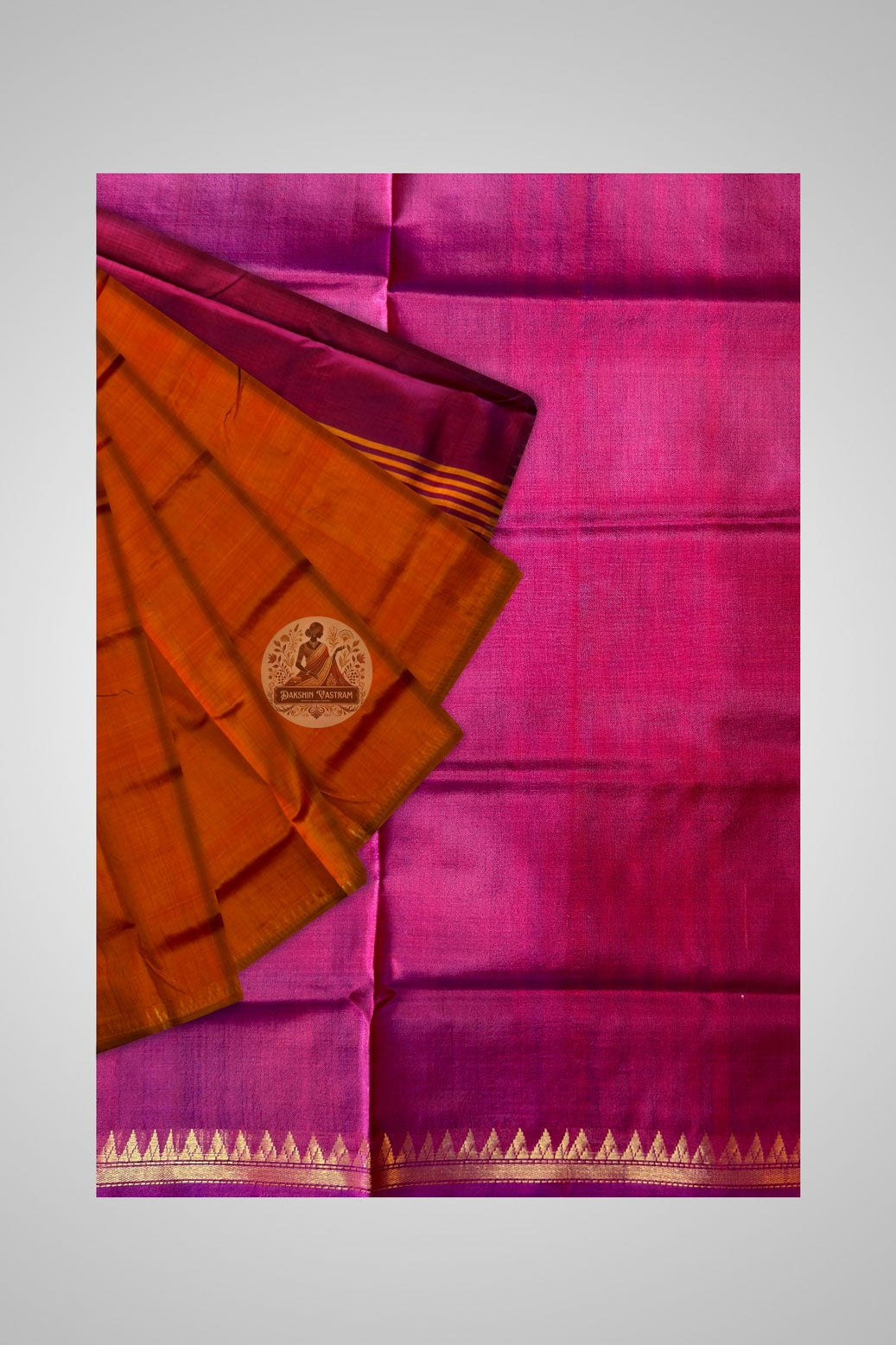 Shop Pure Silk Saree online – saree styled with matching blouse