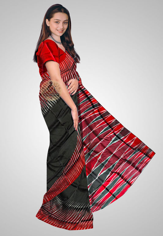Shop Bishnupuri Katan Silk Saree UK – side profile of Indian silk saree
