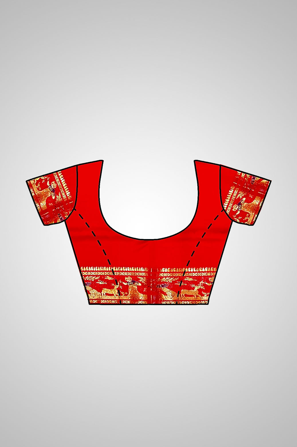 Shop Designer Swarnachari Saree online – Matching blouse with zari detailing