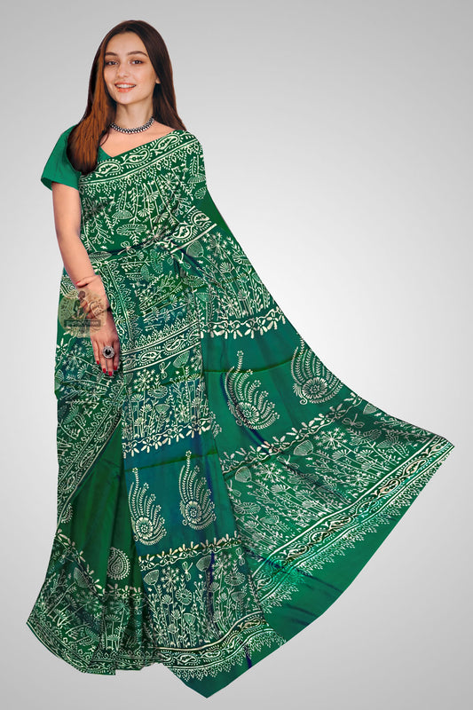 Buy Pure Silk Saree online – Traditional handloom saree front view