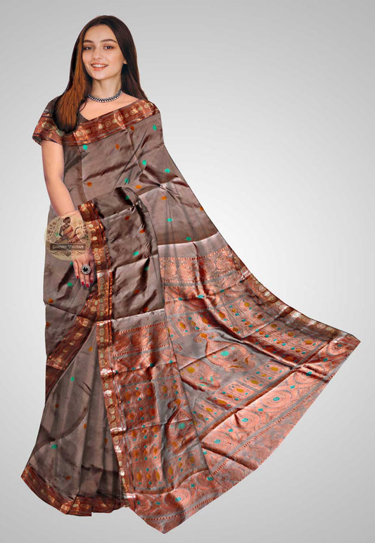 Buy Swarnachari Silk Saree online – Handloom Swarnachari Pure Silk Saree front view