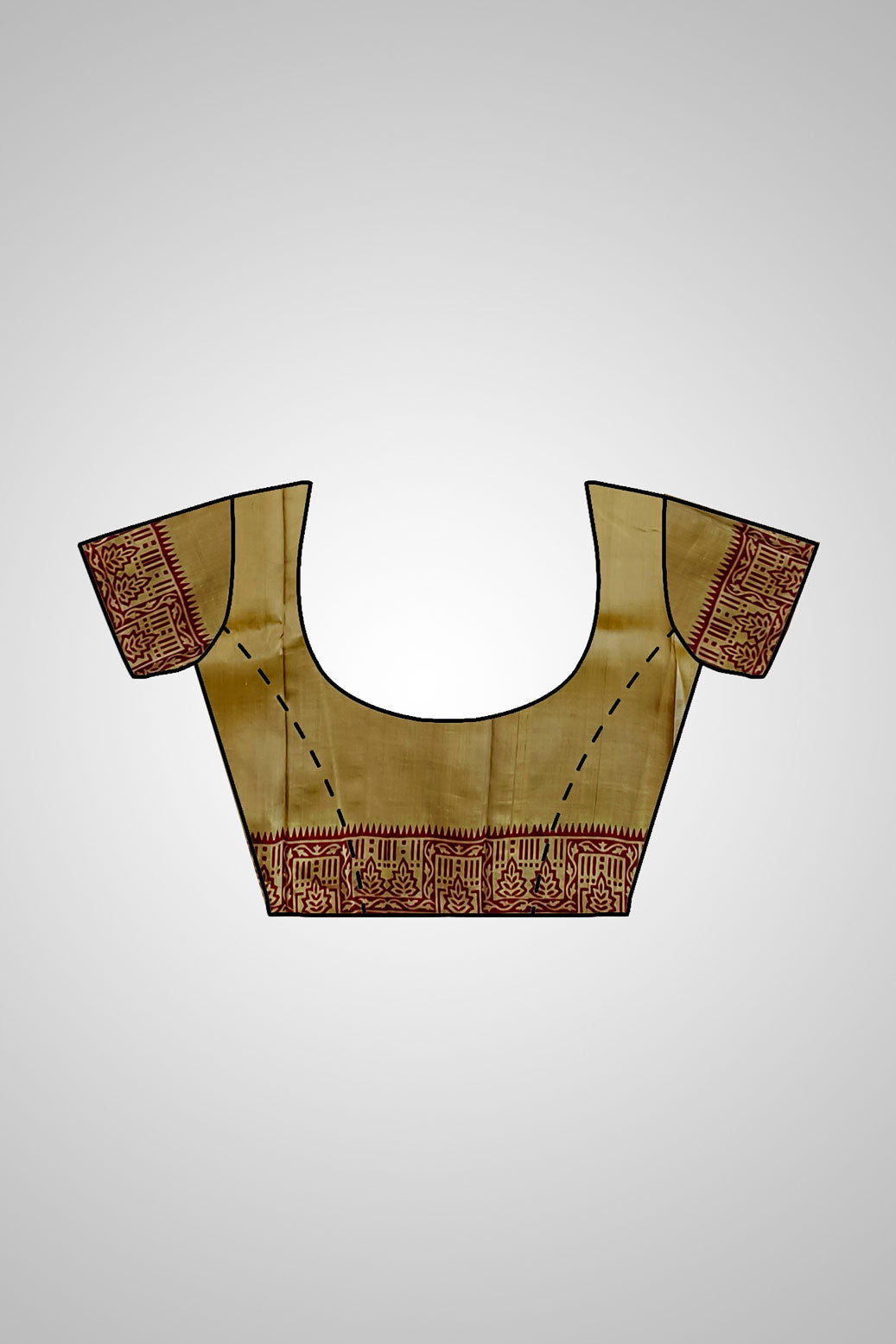 Buy handloom Bengal Silk Saree – Saree and blouse piece view