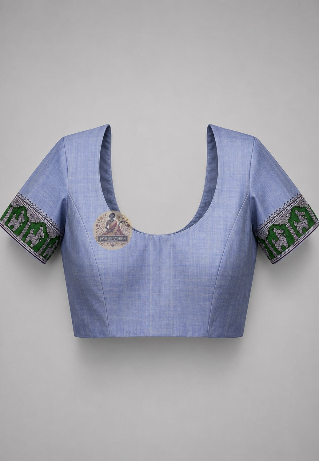 Matching blouse piece included with Bishnupur Katan Silk Saree, handloom West Bengal India