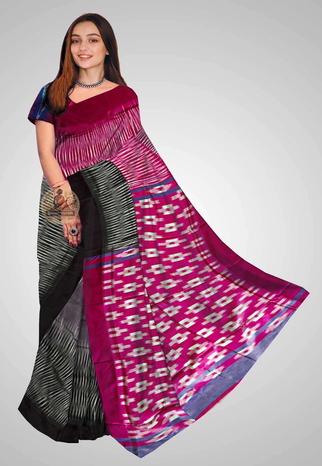 Buy Bishnupuri Katan Silk Saree online – Bishnupuri Katan Silk Saree front view