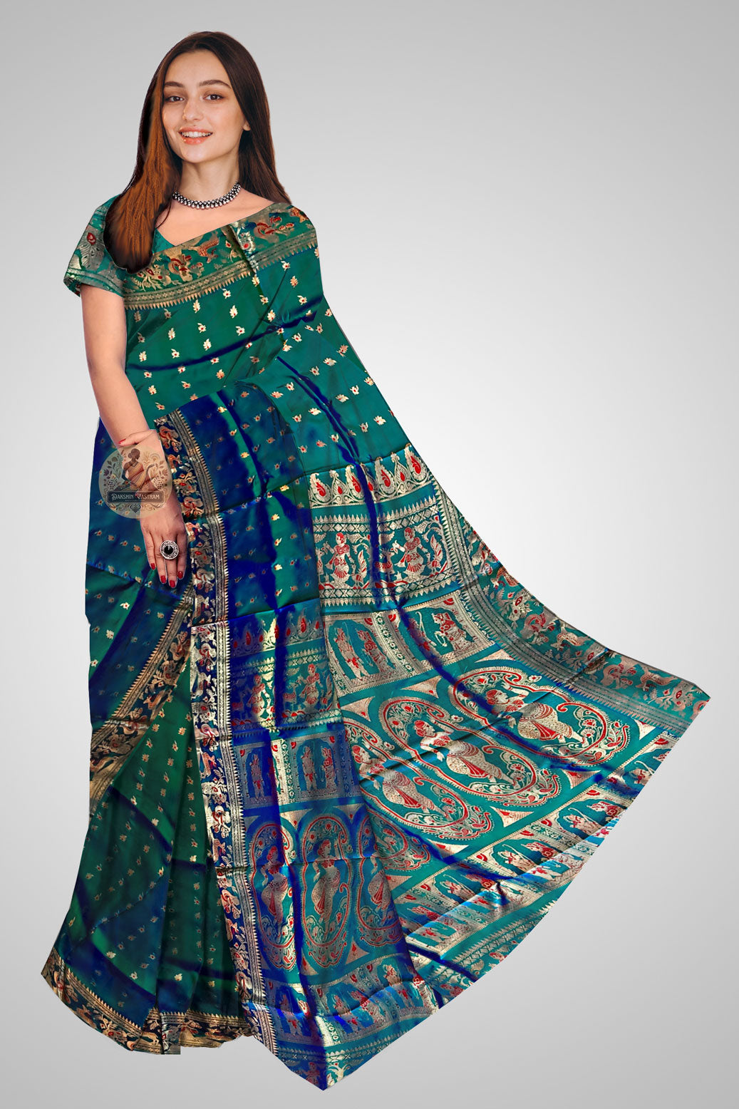 Buy Swarnachari Saree online – Handloom saree front view