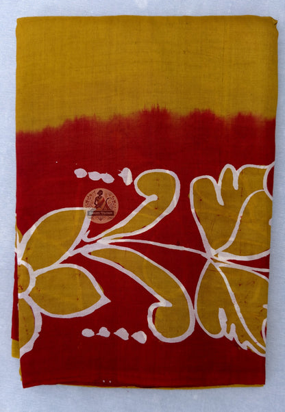 Full flat-lay of premium Bishnupur Katan Silk Saree in rare Bengal handloom weave — complete pallu, woven border and silk body, a quiet luxury heirloom from Dakshin Vastram
