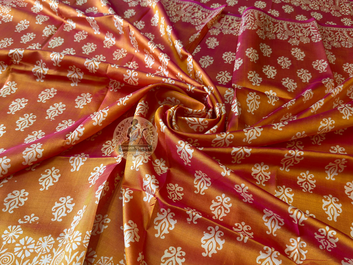 Shop Mulberry Silk Saree – Texture detail of Katan silk weave