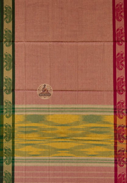 Close-up of soft pure cotton handloom weave showing breathable texture and traditional craftsmanship
