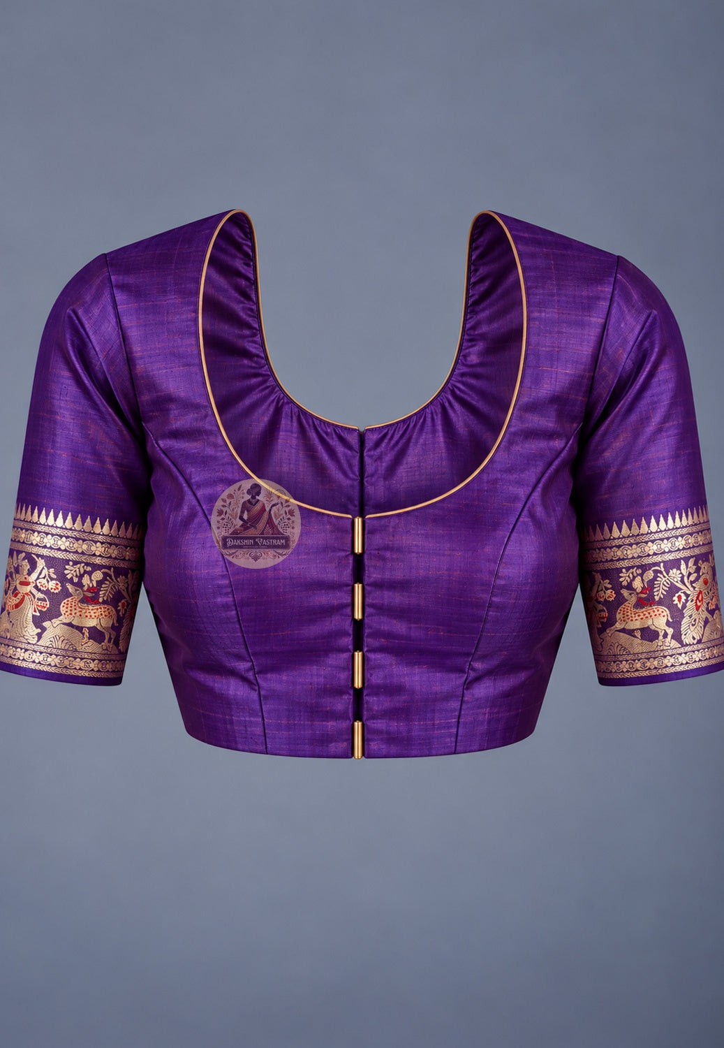 Blouse piece included with the Swarnachari handloom saree