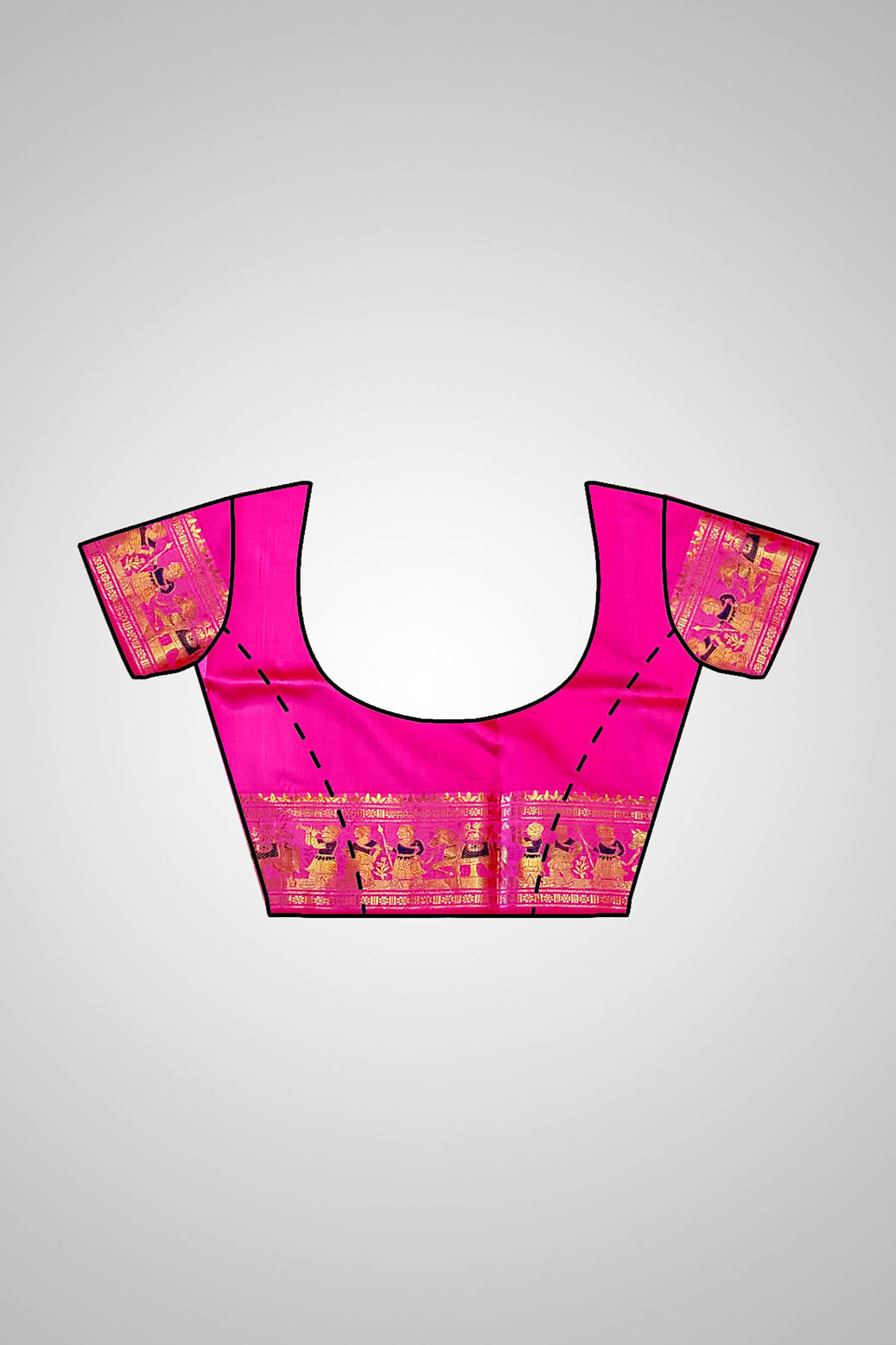 Buy Swarnachari Saree online – Matching blouse and saree view