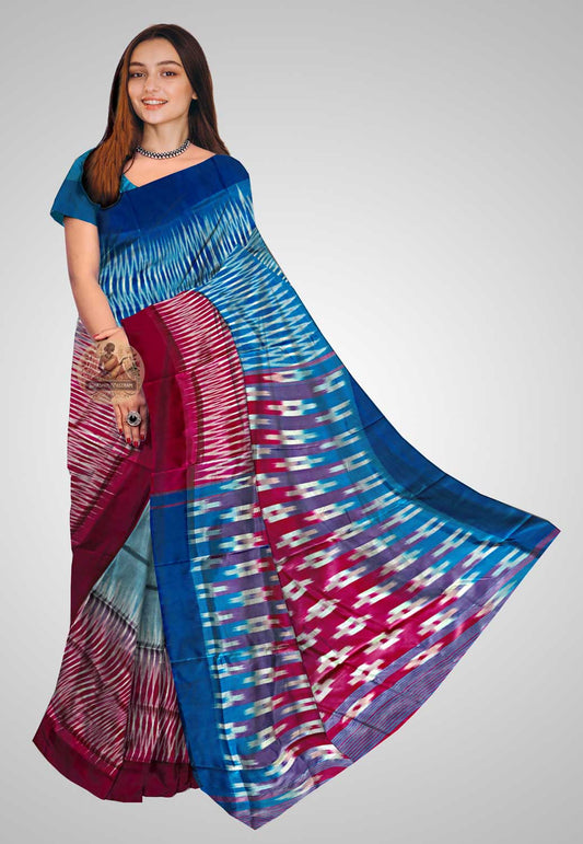 Buy Bishnupuri Katan Silk Saree online – Bishnupuri Katan Silk Saree front view
