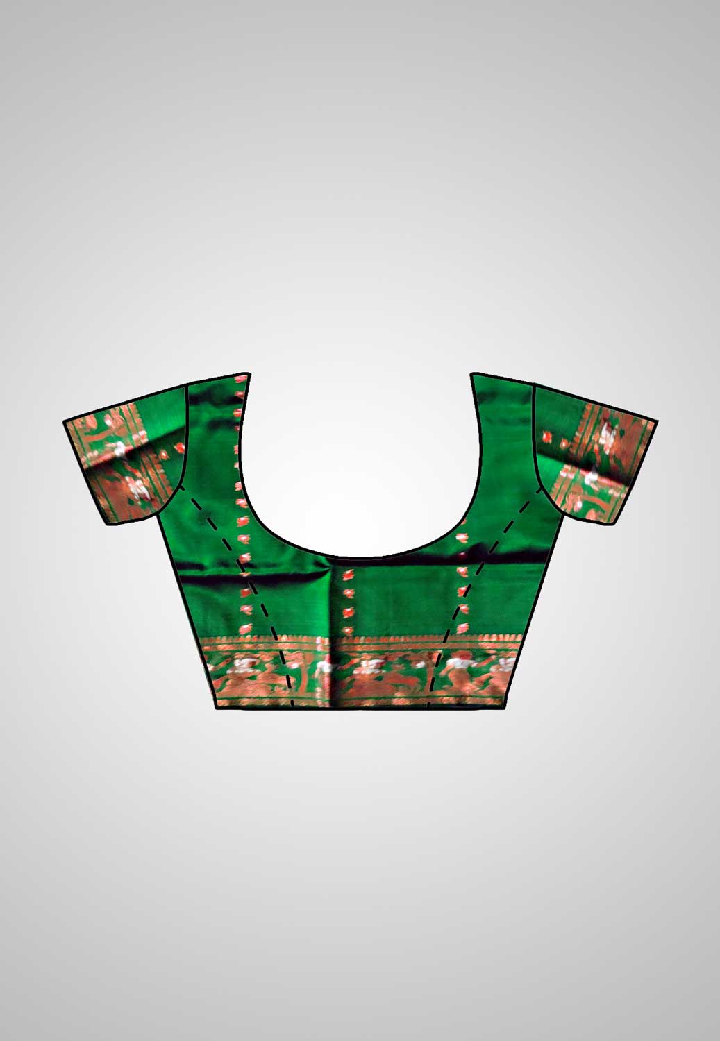 Buy Handloom Swarnachari Pure Silk Saree online – blouse view