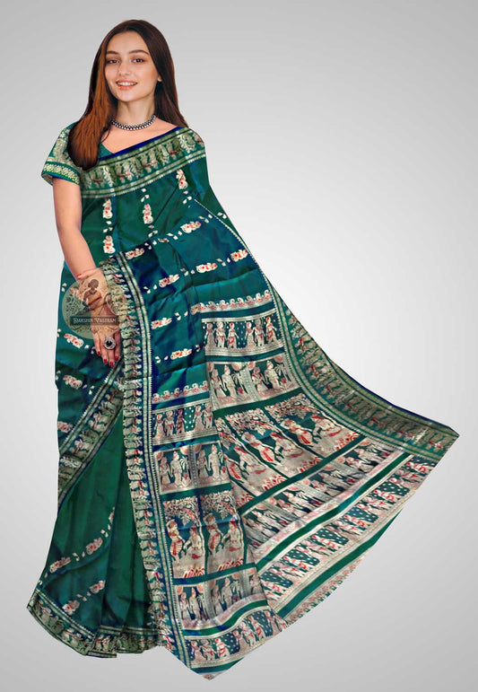 Buy Baluchari Silk Saree online – Baluchari Handloom Saree front view