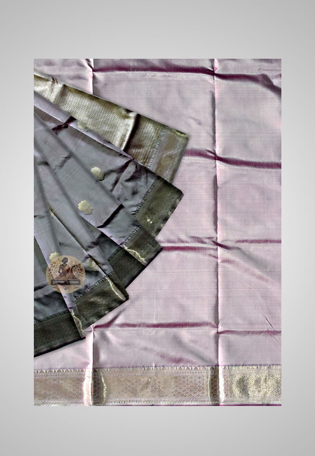 Buy Handloom Swarnachari Pure Silk Saree online – close-up of intricate golden designs