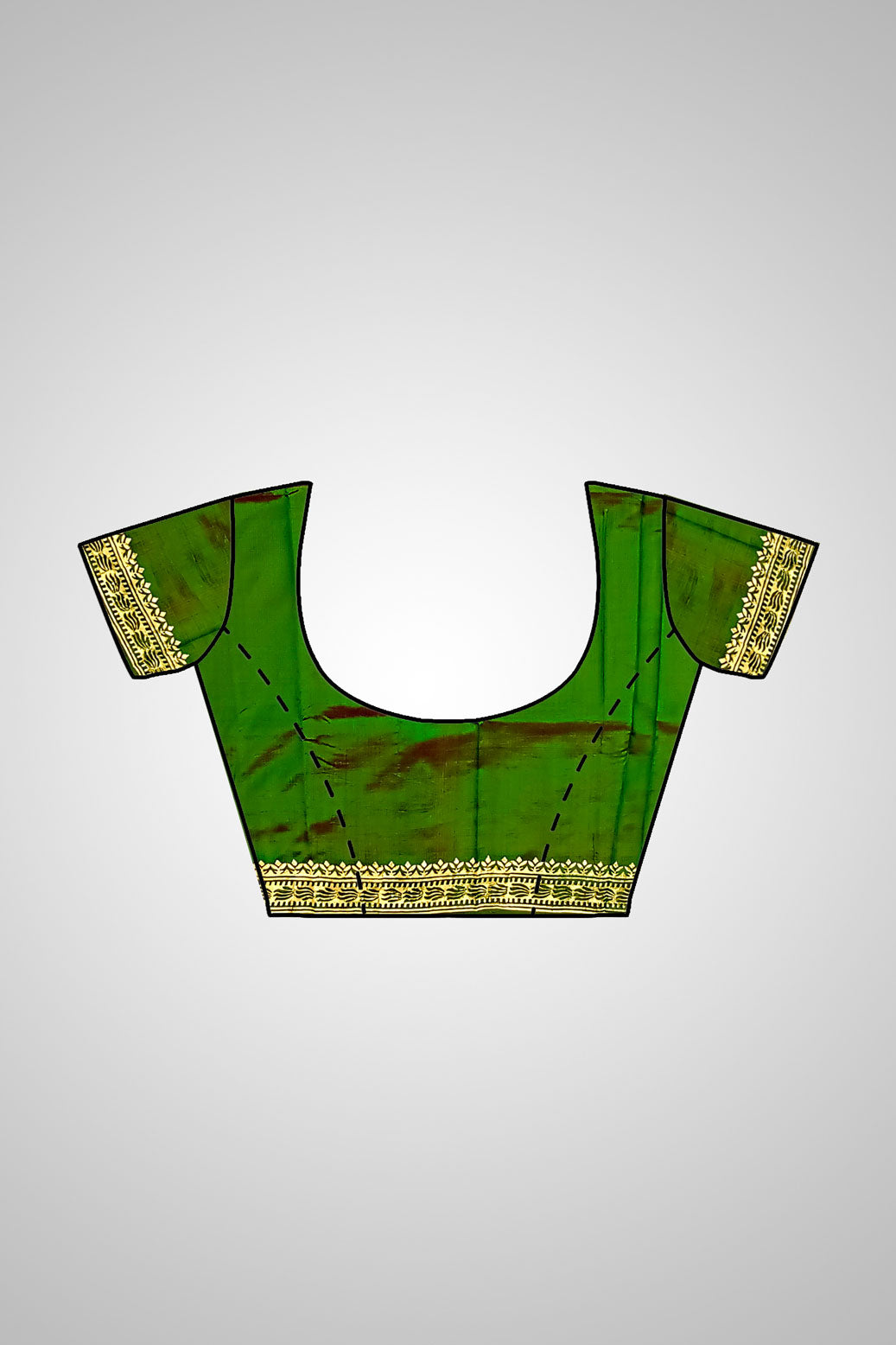 Buy Pure Katan Saree – Full look with matching blouse style