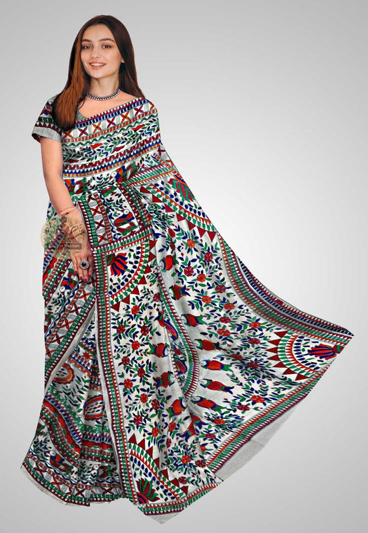Buy Ghicha Tussar Silk Saree online – Ghicha Tussar Saree front view
