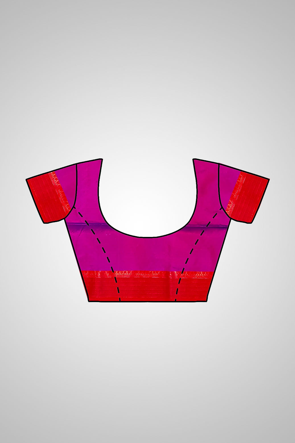 Buy Designer Silk Saree – Saree displayed with matching blouse