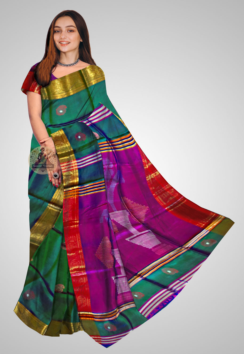 Pure Katan silk saree with elegant fall and refined texture