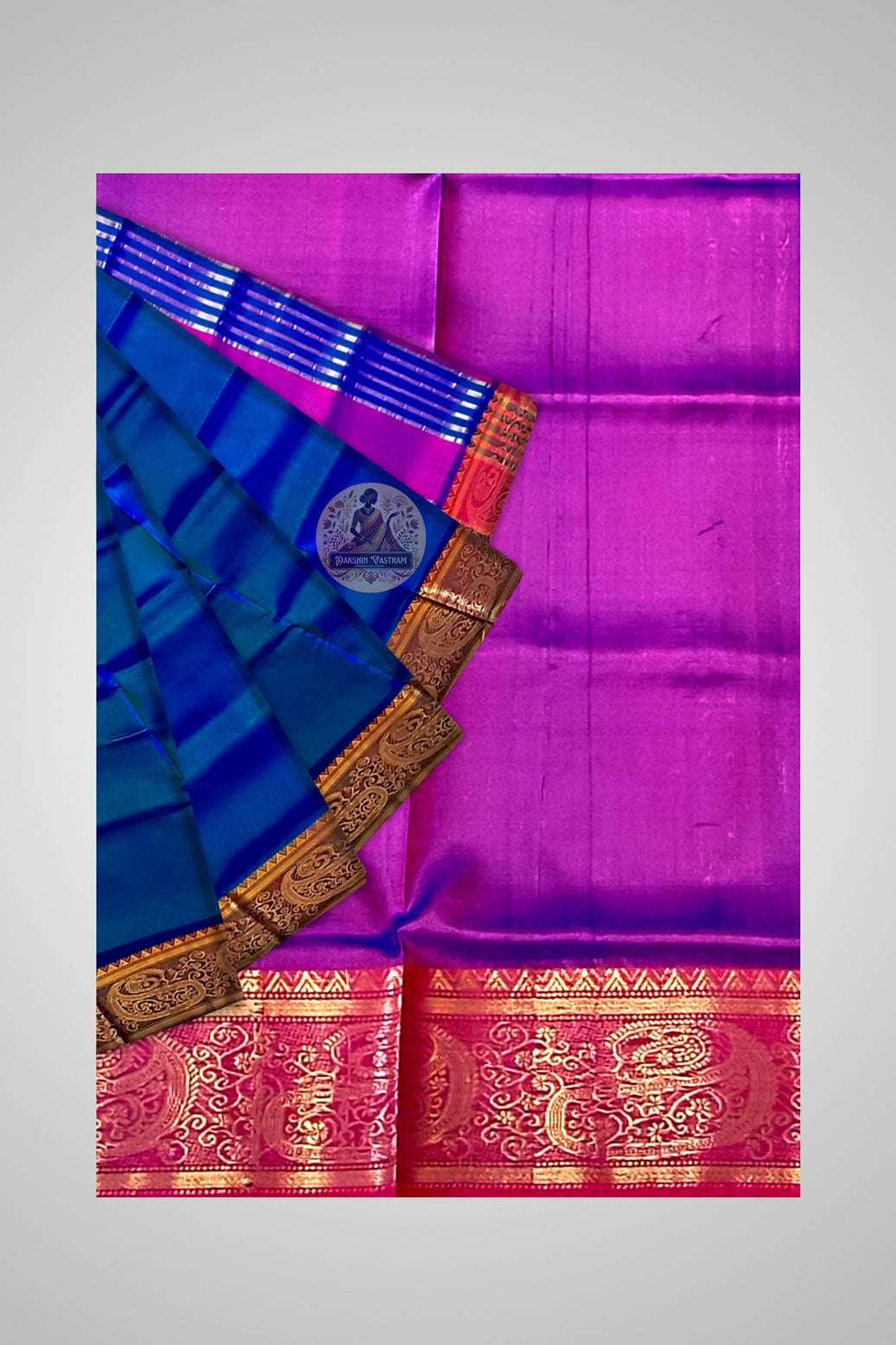 Shop Indian Katan Silk Saree – Zoomed-in detailing of weave & texture