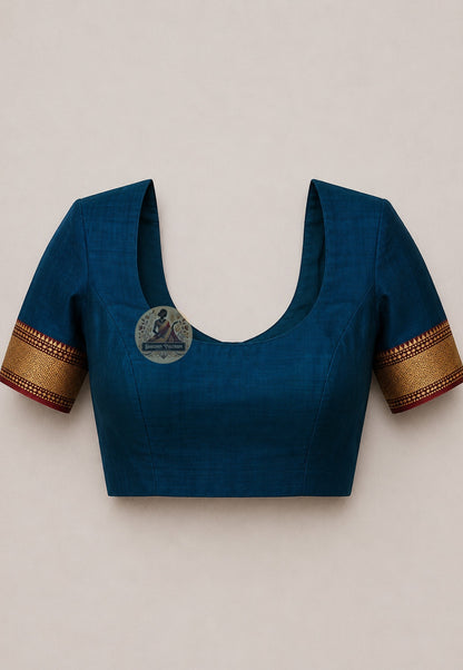 Matching blouse piece included with Bishnupur Katan Silk Saree handloom Ashtami 2026 collection Bengal West Bengal