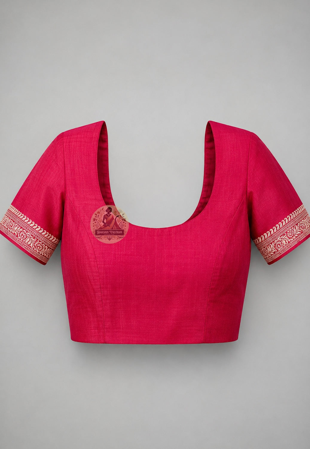 Matching blouse piece included with Bishnupur Katan Silk Saree, handloom West Bengal India