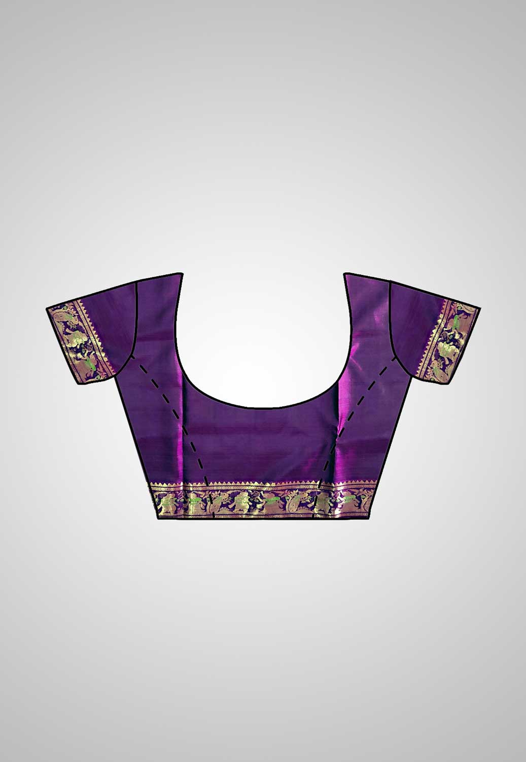 Buy Handloom Swarnachari Silk Saree online – blouse view