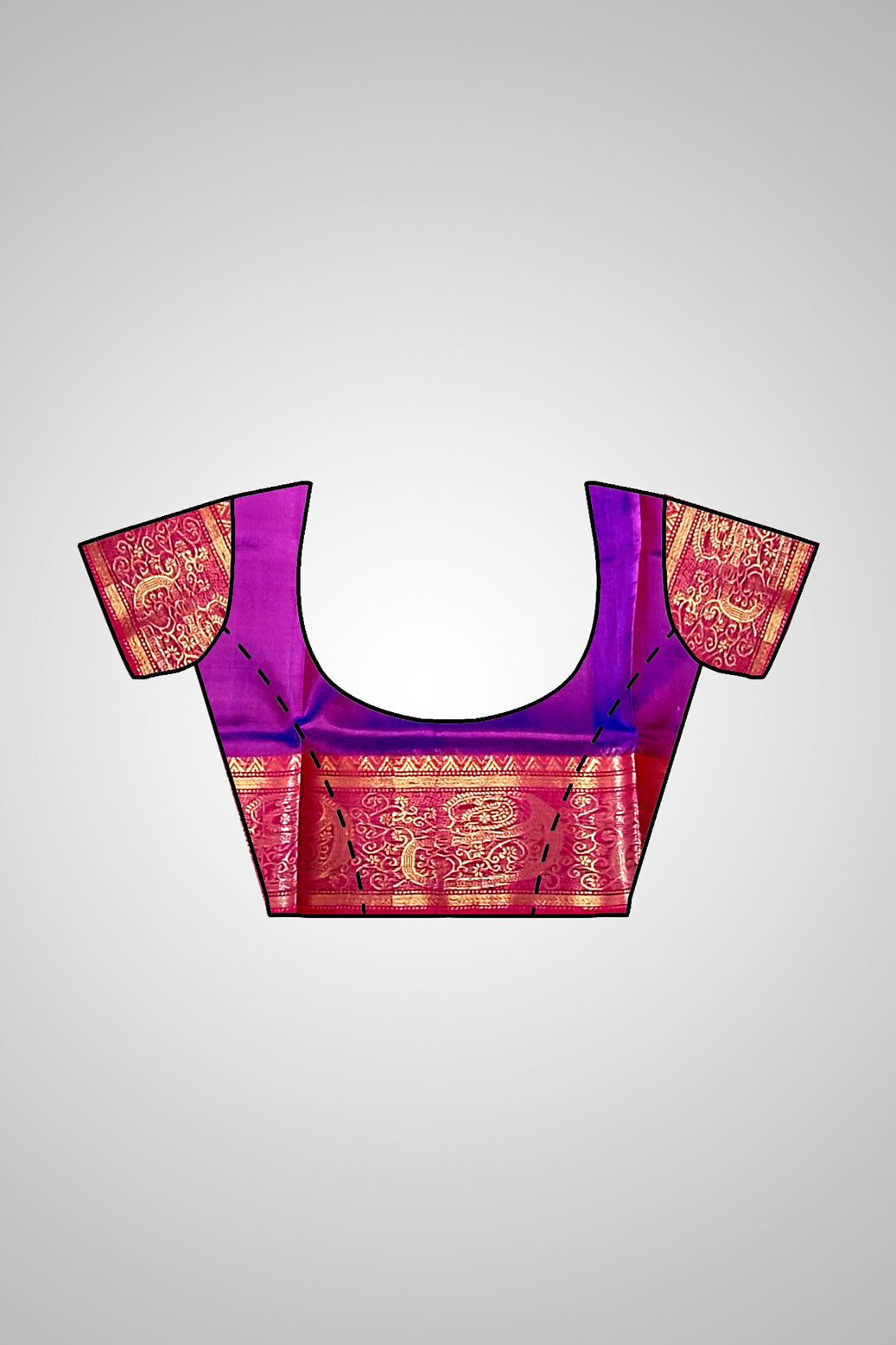 Buy Pure Katan Saree – Styled saree with blouse shown