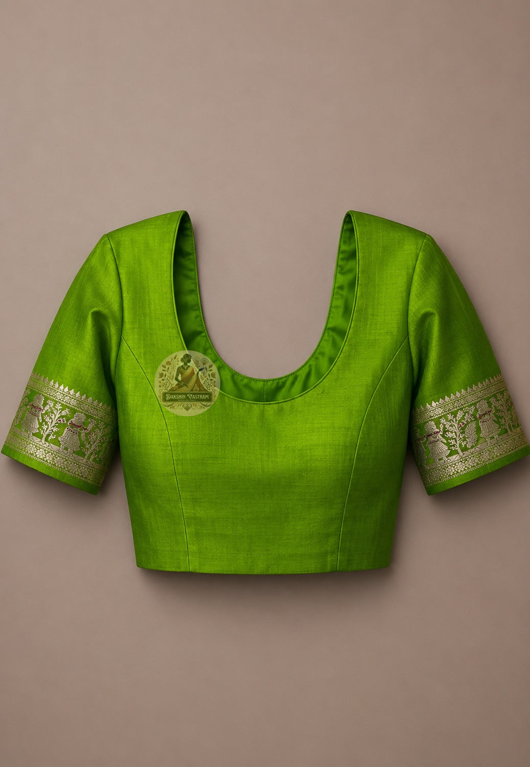 Matching blouse piece included with Swarnachari Silk Saree golden zari Dashami vidai sindoor khela Durga Puja 2026 Bishnupur Bengal