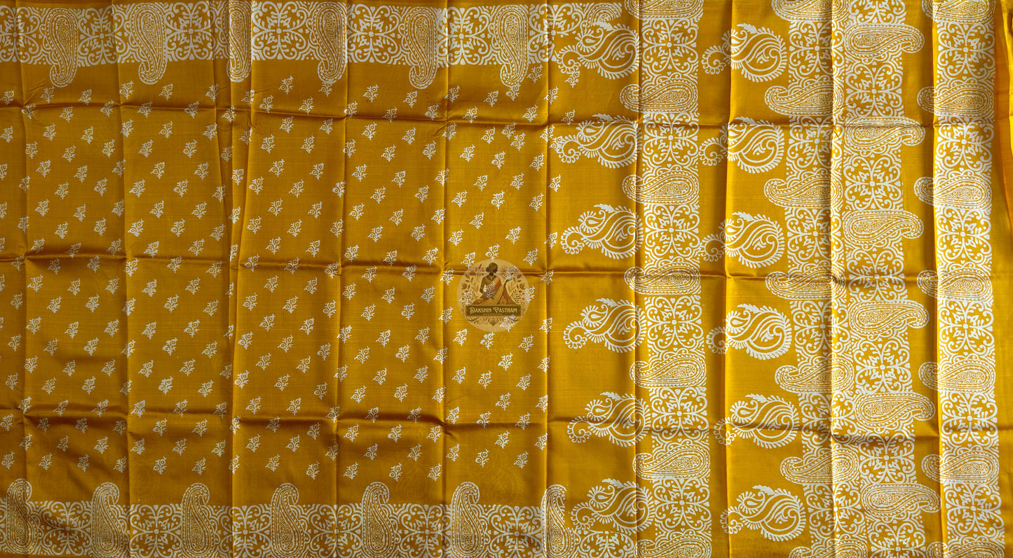 Buy Authentic Bishnupur Silk Saree online – Pallu print and craftsmanship view