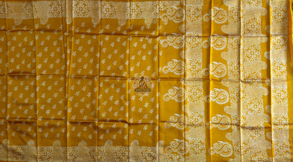 Buy Authentic Bishnupur Silk Saree online – Pallu print and craftsmanship view