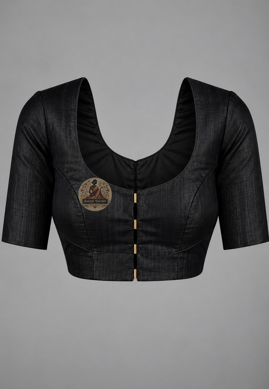 Matching blouse piece included with Ghicha Tussar pure silk everyday handloom saree, pre-woven in the same naturally textured Tussar silk fabric from West Bengal