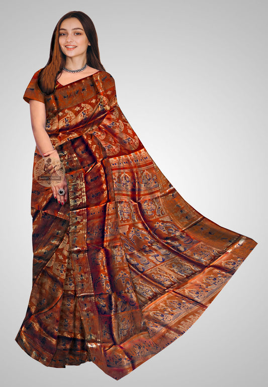 Buy Handloom Swarnachari Pure Silk Saree online – front view
