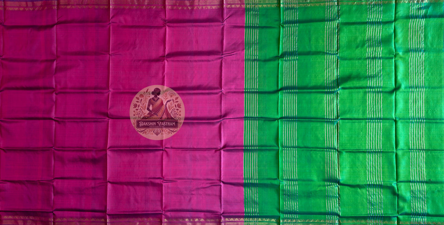 Buy Pure Silk Saree online – close-up of Katan silk texture