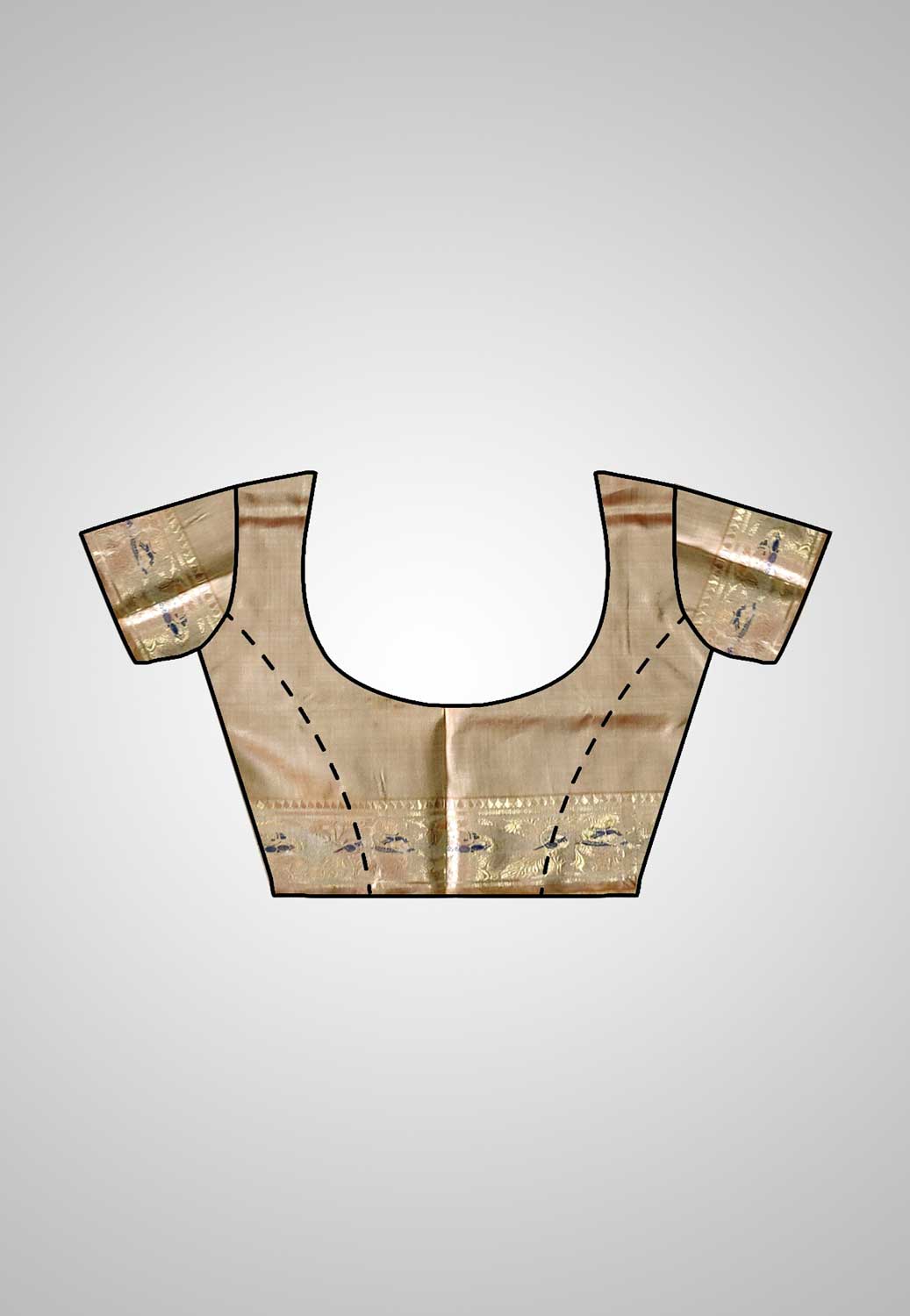 Buy Handloom Swarnachari Pure Silk Saree online – blouse view