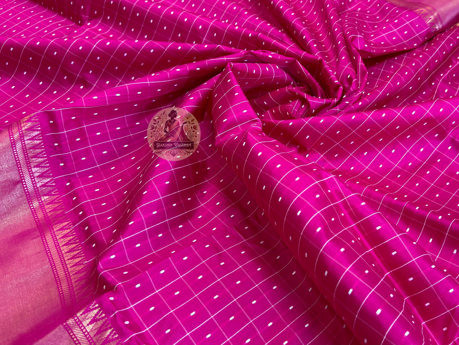 Shop Pure Silk Saree – Texture and Mulberry silk detailing focus